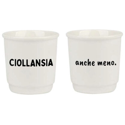 TAZZA CAFFE CERAMICA CIOLLANSIA    ml 90 Pz 2 SOOR 1160004 TAZZE CERAMICA               C SOOR