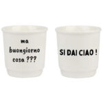 TAZZA CAFFE CERAMICA BUONGIORNO    ml 90 Pz 2 SOOR 1160007 TAZZE CERAMICA               C SOOR