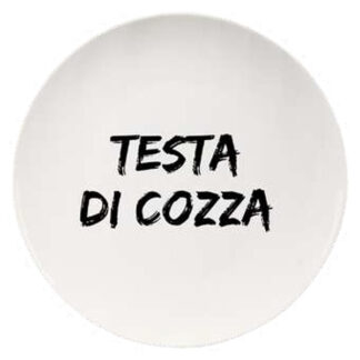 PIATTO CERAMICA PIANO TESTA DI COZZA  cm 26,5 SOOR 3330006 PIATTI PORCELLANA            C SOOR