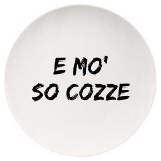 PIATTO CERAMICA PIANO MO' SO COZZE    cm 26,5 SOOR 3330008 PIATTI PORCELLANA            C SOOR