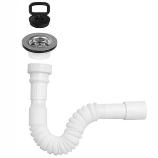SIFONE LAVELLI FLESSIBILE 1 VIA PP BIANCO       1X 1X4P1C1 SIFONI                       F MARYPLAST