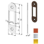 INCONTRO SERRATURE MEDIANA 22x82 CROMO OP 1402 AGB B01402.90.34 AGB SERR.LEGNO INFILARE      S AGB SERRATURE