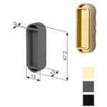 VASCHETTA INCONTRO SERR.MEDIANA 15x47 GRI 1402 AGB B01402.16.78 AGB SERR.LEGNO INFILARE      S AGB SERRATURE