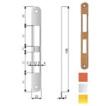 INCONTRO SERRATURE CENTRO 22x196 BRONZATO 1000 AGB B01000.01.22 AGB SERR.LEGNO INFILARE      S AGB SERRATURE