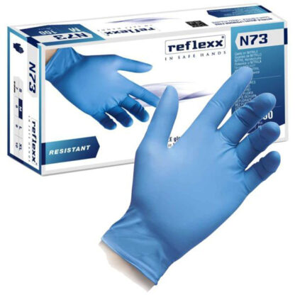 GUANTI NITRILE N73 POWDER FREE S    Pz 100 REFLEXX N73/S GUANTI LAVORO                F REFLEXX