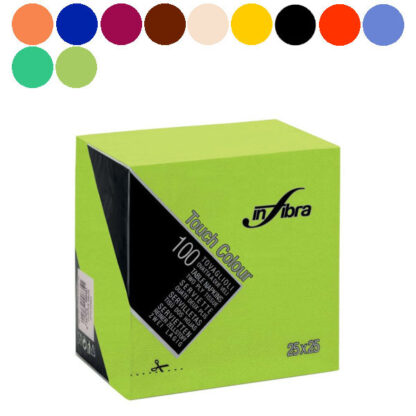 TOVAGLIOLO 2V TOUCH GIALLO    Pz 100 25x25 INFIBRA I-0265 MONOUSO TOVAGLIE/TOVAGLIOLI  C INFIBRA