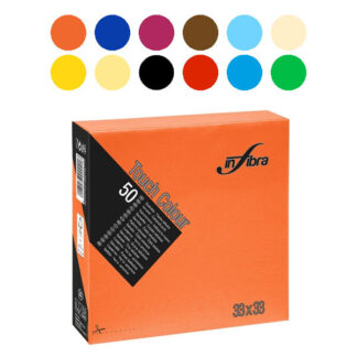 TOVAGLIOLO 2V TOUCH ARANCIO   Pz  50 33x33 INFIBRA I-0331N MONOUSO TOVAGLIE/TOVAGLIOLI  C INFIBRA