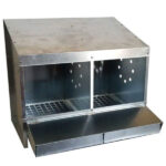 NIDO GABBIE OVAIOLE ACCIAIO POSTI 2 202.02 ABBEVERATOI-MANGIATOIE       F CONTRO FRATELLI