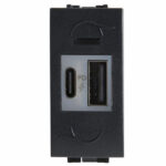 FRUTTO COMFORT PRESA USB-A/C             ANTRACITE 7764.USB.AC FRUTTI E SUPPORTI            F MARLANVIL