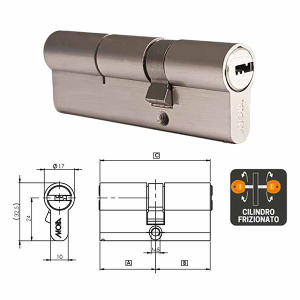 CILINDRO INF. 100-45-55             FR45+55KD MOIA FR45+55KD MOIA CILINDRI                S MOIA SERRATURE