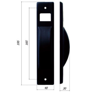 PLACCA INTERASSE 165 FERRO NERO SEMINCASSO 1800/F.N ACCESSORI AVVOLGIBILI        F BOLISCARLO