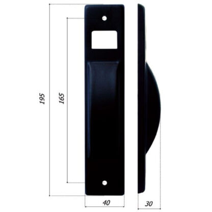 PLACCA INTERASSE 165 FERRO NERO SEMINCASSO 1800/F.N ACCESSORI AVVOLGIBILI        F BOLISCARLO