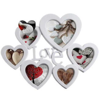 PORTAFOTO MULTIPLO CUORE LOV    cm 44x36    D&CASA 666681 CORNICI                      C DCASA