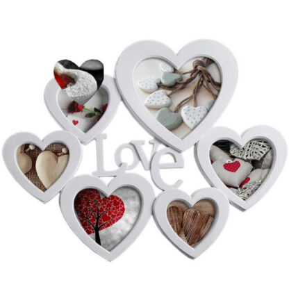 PORTAFOTO MULTIPLO CUORE LOV    cm 44x36    D&CASA 666681 CORNICI                      C DCASA