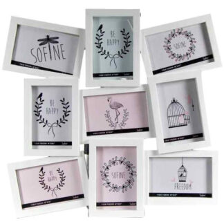 PORTAFOTO MULTIPLO HAPPY        cm 47x46    D&CASA 742842 CORNICI                      C DCASA