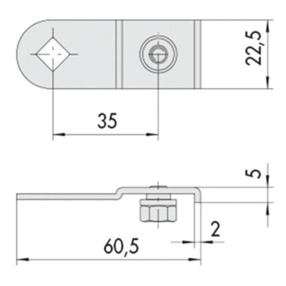 SBALZO ASTE mm 60,5 Pz 2           06418-00-0 CISA 06418.00.0 CISA VARIE                   S CISA