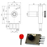 SERRATURA FERROGLIETTO POMPA 2 M DX      J320 MOIA J320DX MOIA SERR.LEGNO APPLICARE    S MOIA SERRATURE