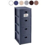 CASSETTIERA P.4 ELEGANCE BIAN. 30x40 h 80 STEFANPL 30300 CASSETTIERE PORTAOGGETTI     C STEFANPLAST