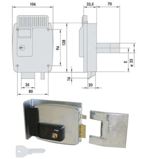 ELETTROSERRATURA APP.FERRO DX      11823-80-1 CISA 11823.80.1N7 CISA ELETTROSERRATURE APP.   S CISA