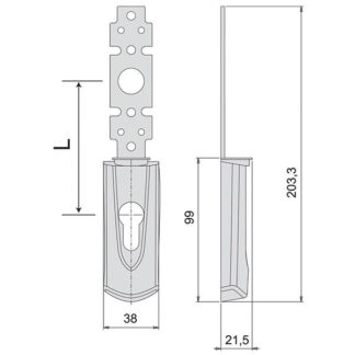 PLACCA ESTERNA MANIGLIONI CILINDRO 07176-61-0 CISA 07176.61.0 CISA ANTIPANICO              S CISA