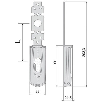 PLACCA ESTERNA MANIGLIONI CILINDRO 07176-62-0 CISA 07176.62.0 CISA ANTIPANICO              S CISA