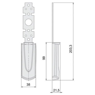 PLACCA ESTERNA MANIGLIONI CIECA    07176-66-0 CISA 07176.66.0 CISA ANTIPANICO              S CISA