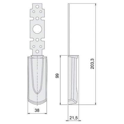 PLACCA ESTERNA MANIGLIONI CIECA    07176-66-0 CISA 07176.66.0 CISA ANTIPANICO              S CISA