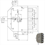SERRATURA SIC.QUINTUPLICE SX CIL.        2300PE CR 2300G-51 CR SERR.LEGNO APPLICARE      S CR