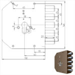 SERRATURA SIC.SEMPLICE DX CIL.        2000PE MC CR 2000G-01MC CR SERR.LEGNO APPLICARE      S CR