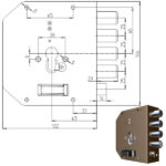 SERRATURA SIC.SEMPLICE DX CIL.        2050PE MC CR 2050G-01MC CR SERR.LEGNO APPLICARE      S CR