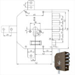 SERRATURA SIC.QUINTUPLICE SX CIL.     2350PE MC CR 2350G-51MC CR SERR.LEGNO APPLICARE      S CR