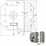 SERRATURA SIC.SEMPLICE DX POMPA           3050P CR 3050P-01NT200/29 CR SERR.LEGNO APPLICARE      S CR