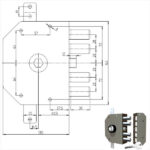 SERRATURA SIC.TRIPLICE SX POMPA           3250P CR 3250P-51NT200/29 CR SERR.LEGNO APPLICARE      S CR