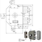 SERRATURA SIC.QUINTUPLICE DX POMPA        3350P CR 3350P-01NT200/29 CR SERR.LEGNO APPLICARE      S CR