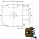 SERRATURA SIC.SEMPLICE DX POMPA         3050 MC CR 3050P-01MCK55/29 CR SERR.LEGNO APPLICARE      S CR