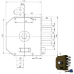 SERRATURA SIC.TRIPLICE DX POMPA         3250 MC CR 3250P-01MCK55/29 CR SERR.LEGNO APPLICARE      S CR