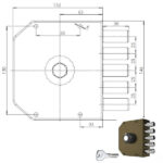 SERRATURA SIC.SEMPLICE SX POMPA         3000 MC CR 3000P51MCT200/29 CR SERR.LEGNO APPLICARE      S CR