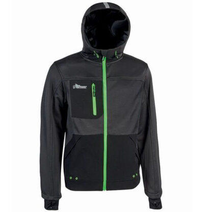 FELPA ZIP LUNGA ASPH.GREY GREEN L    GALAXY UPOWER FU275RL-L INDUMENTI LAVORO             F UPOWER