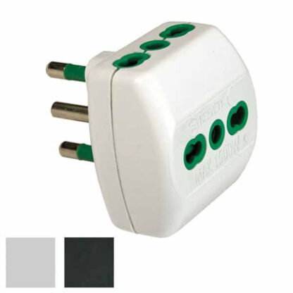 ADATTATORE TRIPLO 16A+T NERO             82181 FME 82181 SPINE E ADATTATORI EL        F FME