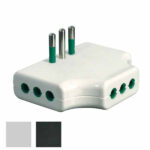 ADATTATORE TRIPLO PIATTO 10A+T BIANCO    82250 FME 82250 SPINE E ADATTATORI EL        F FME