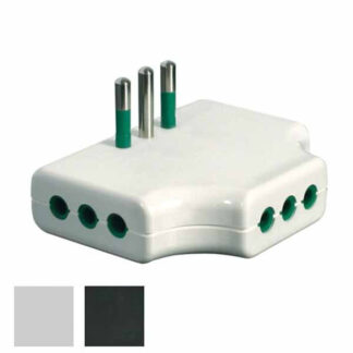 ADATTATORE TRIPLO PIATTO 10A+T BIANCO    82250 FME 82250 SPINE E ADATTATORI EL        F FME