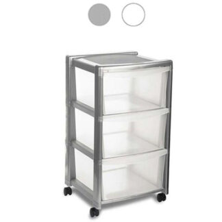 CASSETTIERA P.3 LIBERA BIANCA  40x40 h 63 STEFANPL 50333 CASSETTIERE PORTAOGGETTI     C STEFANPLAST