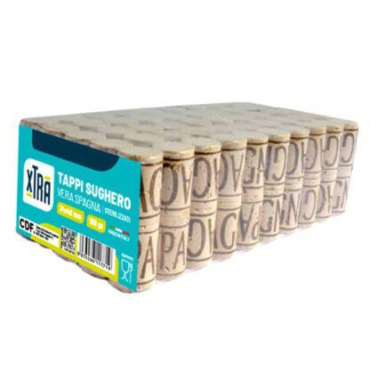 TAPPO SUGHERO VERA SPAGNA  24x40 Pz 100 XTRA 11771 ROSSO XTRA TAPPI                        C XTRA