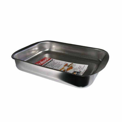 TEGLIA INOX LASAGNE RETTANG.   25x18 h.6,0 FRABOSK 382.25.2 *TEGLIE ACCIAIO              C FRABOSK