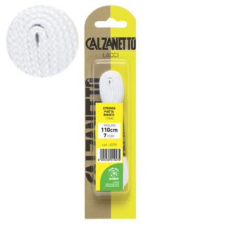 STRINGA PIATTA P.1 BIANCA        cm 110 CALZANETTO 457N SCARPE ACCESSORI             C CALZANETTO