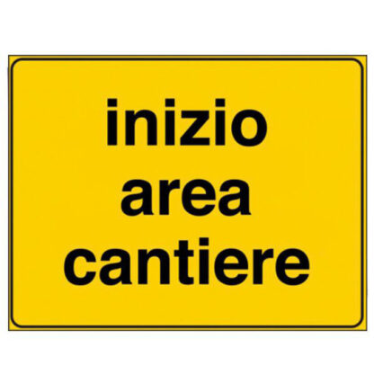 CARTELLO STRADALE INIZIO AREA CANTIERE 60x40    3G 2107 SEGNALETICA                  F 3G