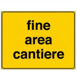 CARTELLO STRADALE FINE AREA CANTIERE 60x40      3G 2108 SEGNALETICA                  F 3G
