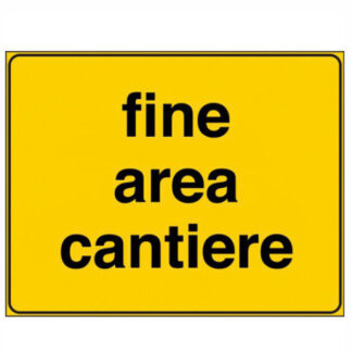 CARTELLO STRADALE FINE AREA CANTIERE 60x40      3G 2108 SEGNALETICA                  F 3G