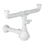 SIFONE LAVELLI PERA 2 VIE PP BIANCO            2FW 2FW SIFONI                       F MARYPLAST