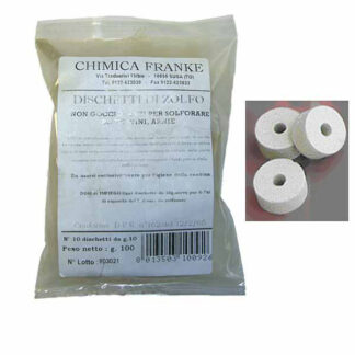 ZOLFO IN DISCHETTI               Pz 10 g 10 FRANKE ZOLFETTI GR.100-PV287Z CHIMICI ENOLOGIA             C FRANKE